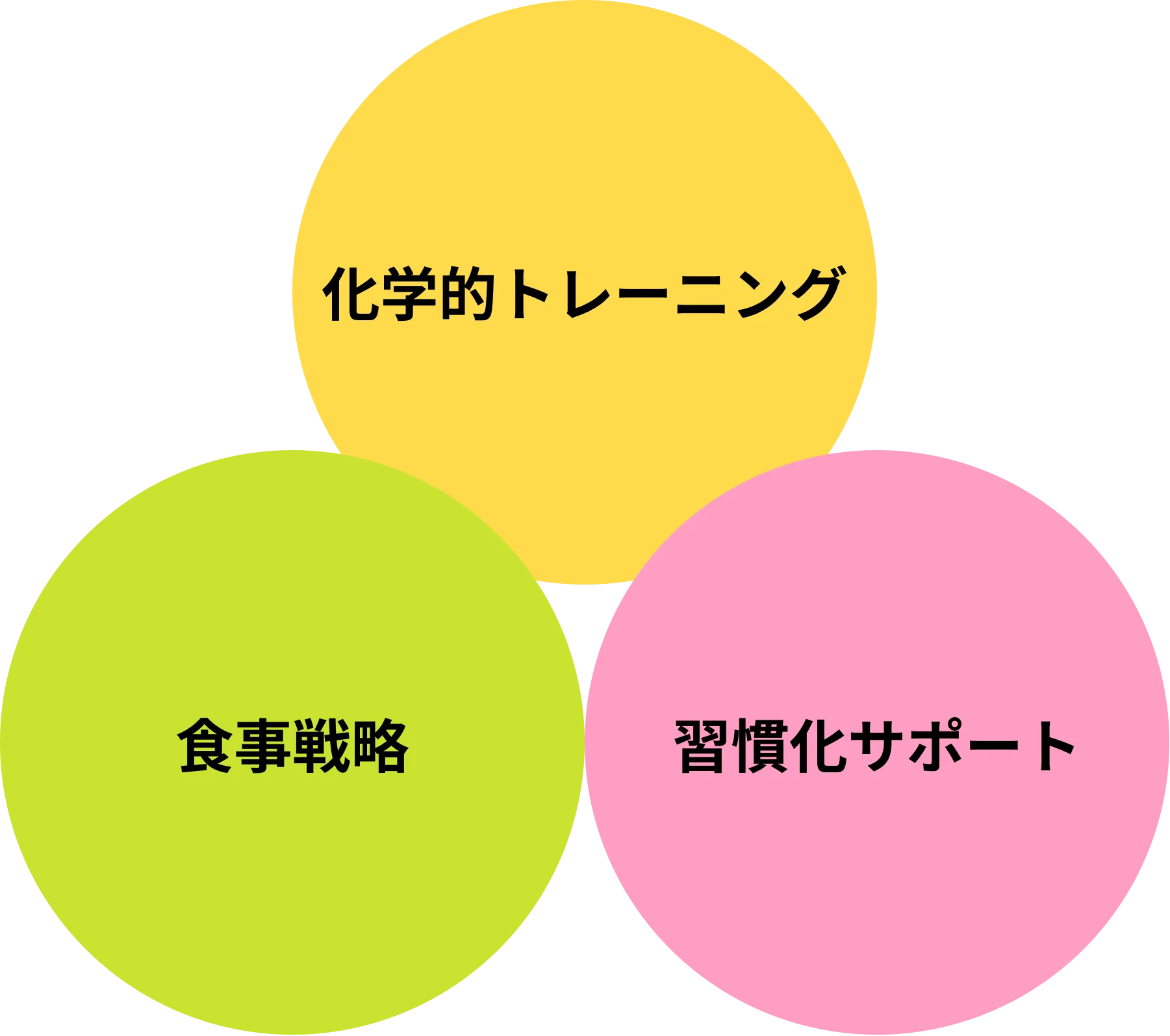 化学的トレーニング、食事戦略、習慣化サポート